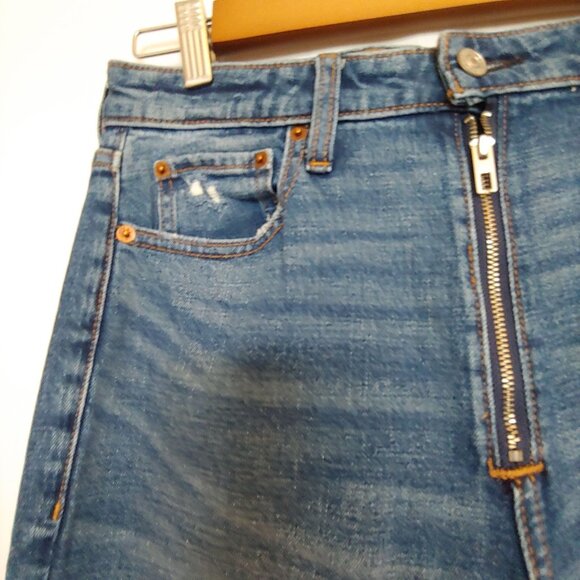 Abercrombie & Fitch exposed zipper Simone high rise slim denim jeans 27 - Picture 5 of 10
